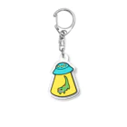 ひるもりのおみせのUFOにさらわれるヤモリ Acrylic Key Chain