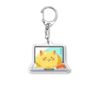 オムタマスタジオのてんぷにゃ(パソコンピンチ) Acrylic Key Chain