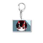 田舎の神社の守り神のワシの似顔絵 Acrylic Key Chain