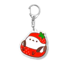 なないろ工房のいちごパンツのシマエナガちゃん Acrylic Key Chain