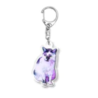 ねこまみれのアンニュイなネコ Acrylic Key Chain