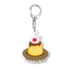 イラスト MONYAAT の毎月25日はプリンの日のプリン　カスタード ac Acrylic Key Chain