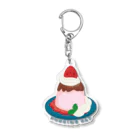 イラスト MONYAAT の毎月25日はプリンの日のプリン イチゴプリン Acrylic Key Chain