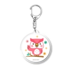 ミニマムユニヴァース@SUZURIのももいろフクロウのフクさんアクリルキーホルダー Acrylic Key Chain