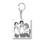 足湯のなかよしさんにんぐみ Acrylic Key Chain