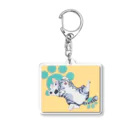 向井利元のじゃれ猫　カラフル Acrylic Key Chain