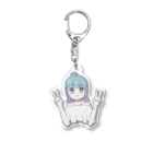 RAMENDOZEのれくもちちゃん (仮称) ダブルピース!! Acrylic Key Chain