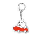 横目でチラリ！パリジェンヌのcar Acrylic Key Chain