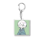 あるふぁ 世界一優しい人のかわいい白い髪の男の子のキーホルダー Acrylic Key Chain