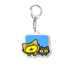 ぴよたそ商店の猫と猫ひよこ Acrylic Key Chain