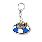 まつり猫ショップのBeer Cat ☆ Acrylic Key Chain