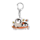 DECORのほのぼの子ペンギン　紅葉ver. Acrylic Key Chain