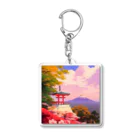 Beautiful_Landscapeの桜・富士山・夕焼け　その２ Acrylic Key Chain