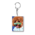 temple islandのOh! Match! He is good smile dog! Acrylic Key Chain