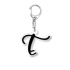 Danae Lettering Merch StoreのE　イニシャルシリーズ〈BK〉 Acrylic Key Chain