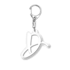 Danae Lettering Merch StoreのD　イニシャルシリーズ〈WH〉 Acrylic Key Chain