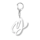 Danae Lettering Merch StoreのY　イニシャルシリーズ〈WH〉 Acrylic Key Chain