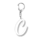 Danae Lettering Merch StoreのC　イニシャルシリーズ〈WH〉 Acrylic Key Chain