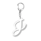 Danae Lettering Merch StoreのJ　イニシャルシリーズ〈WH〉 Acrylic Key Chain
