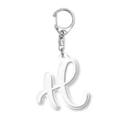 Danae Lettering Merch StoreのH　イニシャルシリーズ〈WH〉 Acrylic Key Chain