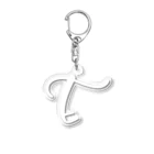 Danae Lettering Merch StoreのE　イニシャルシリーズ〈WH〉 Acrylic Key Chain