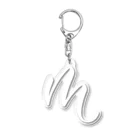 Danae Lettering Merch StoreのM　イニシャルシリーズ〈WH〉 アクリルキーホルダー