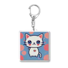 A31eの狛猫のミケ「はーとびーと」 Acrylic Key Chain