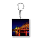 GALLERY misutawoのドイツ 夜のホーエンツォレルン橋とケルン大聖堂 Acrylic Key Chain