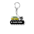 CARTOON PETDOGSの【104M】C･PETDOGS『Black Shiba』アクリルキーホルダー Acrylic Key Chain