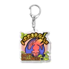 高橋マイルの怪獣ショップ563 SUZURI店のスタンプ怪獣 イタタマレナイプス (ハロウィンカラーver.) Acrylic Key Chain