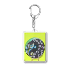 NIL のウサギの幽霊と花 Acrylic Key Chain