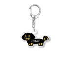 mana_shopのDACHSHUND_BLACK CREAM Acrylic Key Chain