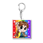 堀越ヨッシーのお店（SUZURI支店）の森邦子(PRIDE 2022) Acrylic Key Chain