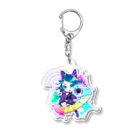 熱血漫画根性会[NMKon-line store]のとりももここあ：ネコミミサイバー！ Acrylic Key Chain