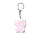 とこてんショップのピンクのくまキーホルダー Acrylic Key Chain