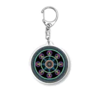 点描曼荼羅グッズのMandala#1(丸) Acrylic Key Chain