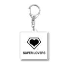 SUPER LOVERS co,ltdのSUPER LOVERS 90sスクールロゴ アクリルキーホルダー