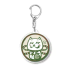 猫とネコ犬の笑福帝笑猫(緑) Acrylic Key Chain