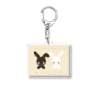 たかどのみこと🕊の白黒うさぎ Acrylic Key Chain