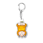 reco baby shop 可愛い赤ちゃんをつくるショップのあんよロックしてる赤ちゃん【オレンジ】 Acrylic Key Chain