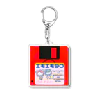 ファンシーショップ「エモエモ」のエモエモフロッピー赤【特番支援】 Acrylic Key Chain