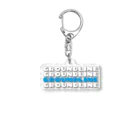  サッカー＠GROUND LINEのサックスロゴ Acrylic Key Chain