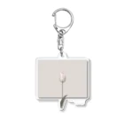 rilybiiのantique peach milk tea × logo message Acrylic Key Chain