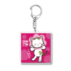 にこねこ【保護猫の保育園】のミッキーキーホルダー（お花の妖精・ピンク） Acrylic Key Chain