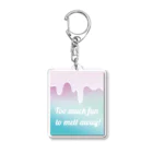 オリジナルデザイン＠サトモッティのパステル１「楽しすぎてとろける」 Acrylic Key Chain