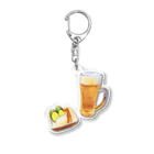 u_maのビールとお漬物 Acrylic Key Chain