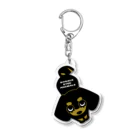 mana_shopのBLACK YELLOW_female アクリルキーホルダー