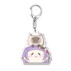 おみゅうの宝箱のおみゅうと猫氏 Acrylic Key Chain