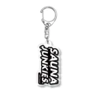 SAUNA JUNKIES | サウナジャンキーズのメルティーロゴ アクリルキーホルダー（白） Acrylic Key Chain