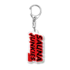 SAUNA JUNKIES | サウナジャンキーズのメルティーロゴ アクリルキーホルダー（赤） Acrylic Key Chain